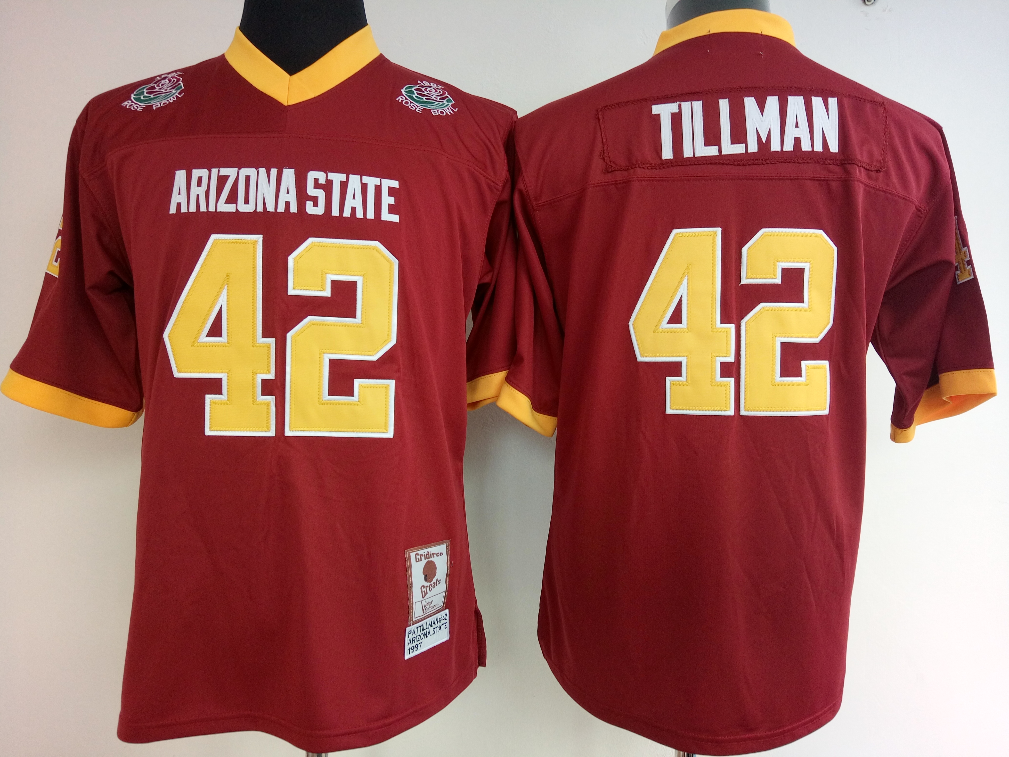 NCAA Womens Arizona State Sun Devils RED #42 Tillman jerseys->women ncaa jersey->Women Jersey